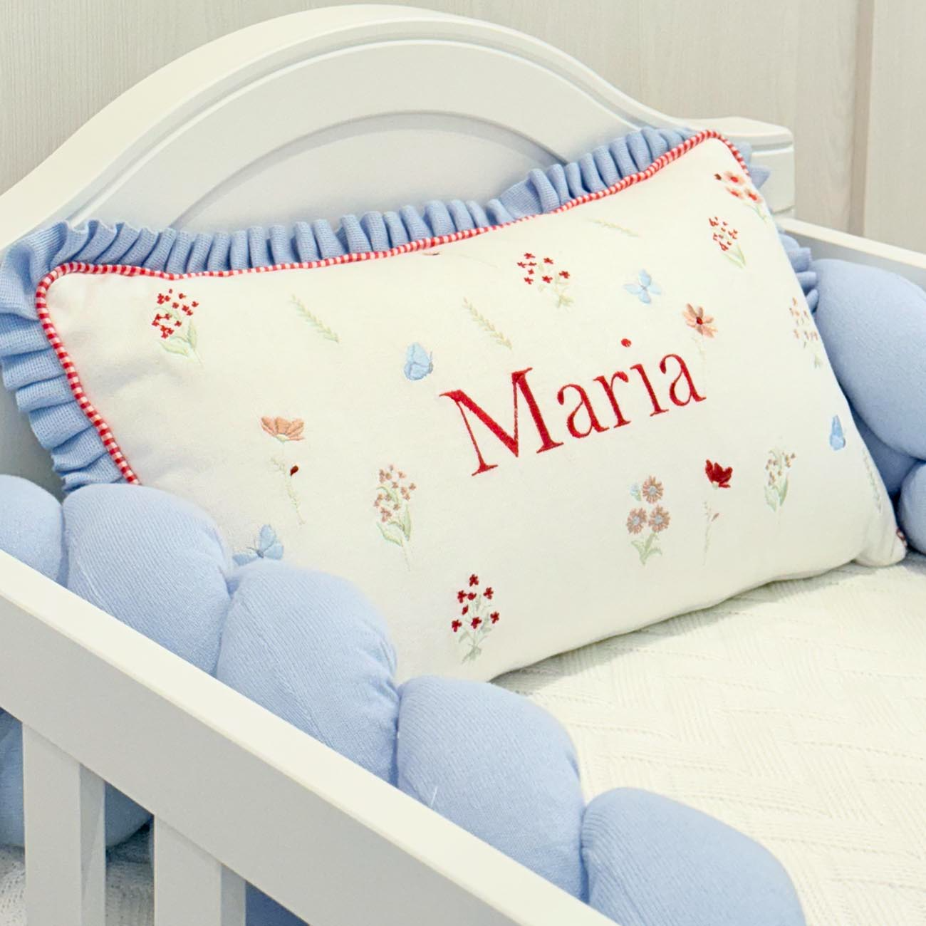 Kit berço Maria com inicial Personalizada 3 peças